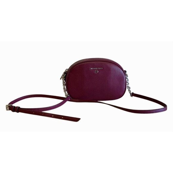 NWT MICHAEL MICHAEL KORS Leather Crossbody, Jet Set Charm Small Pebbled - Picture 6 of 12